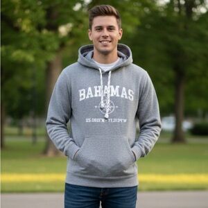 Vineyard Crew Men's Bahamas Classic Gray Hoodie size L Preowned